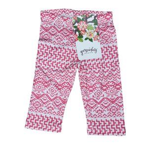 Persnickety NWT Wonderstruck Lisel Legging pink white geometric cropped 12-18m